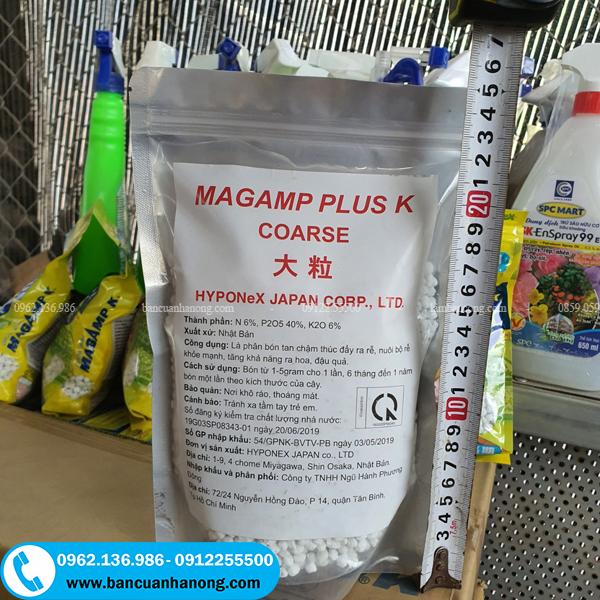 Phân Magamp Plus K giúp cây ra rễ nhanh và khỏe, cây đậu hoa quả nhiều