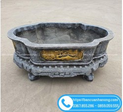 Chậu Bầu Dục 67x40x30 Bằng Xi Măng 