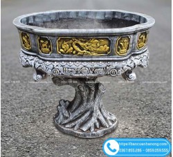 Chậu Bầu Dục 90x60x38 Trồng Cây Cảnh Bonsai