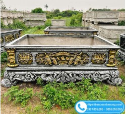 Chậu Chữ Nhật 215x150x80 Cỡ Lớn Bằng Xi Măng