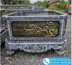 Chậu Vuông Vát 1m1 Xi Măng Cốt Thép