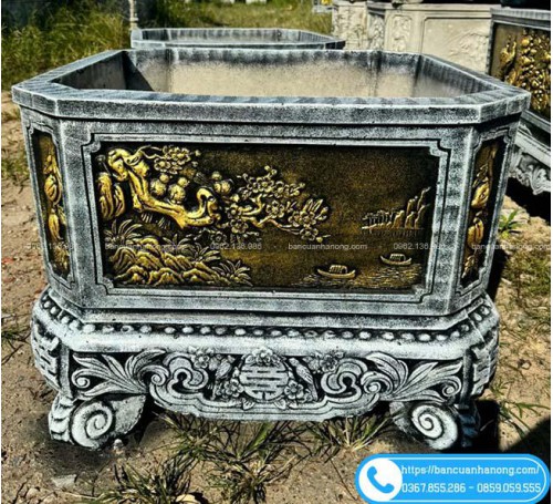 Chậu Vuông Vát 90cm Trồng Cây Cỡ Lớn