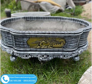 Chậu Bầu Dục 110x66x30 Trồng Cây Bonsai, Nuôi Cá