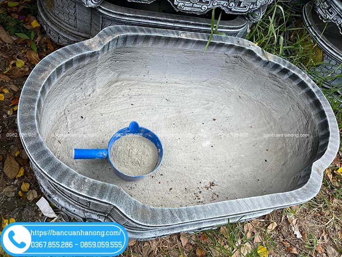 Chậu bầu dục 110x66x30 bịt đáy để nuôi cá