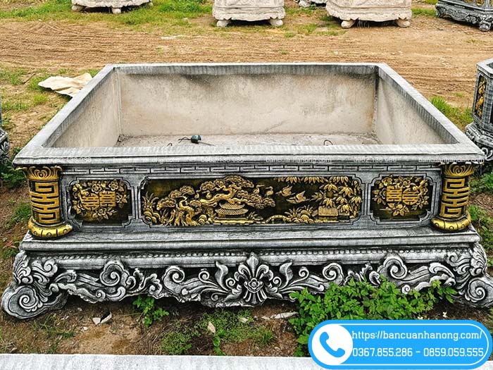Chậu trồng cây hình chữ nhật dài 2m15